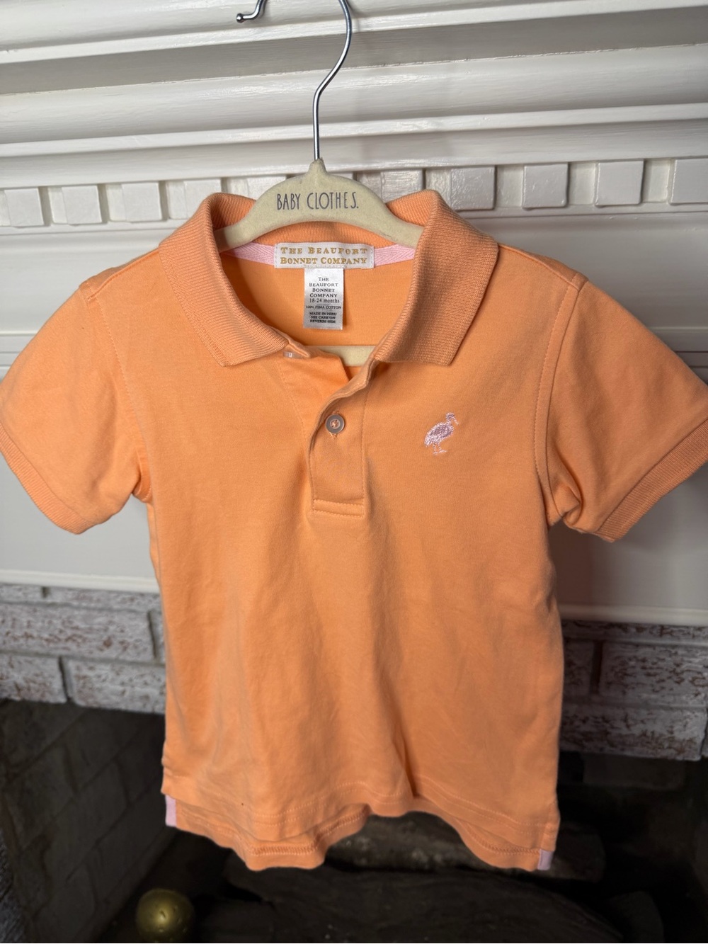 The Beaufort Bonnet Company Orange Polo with Embroidered Logo